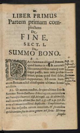 Sect. I. De Summo Bono
