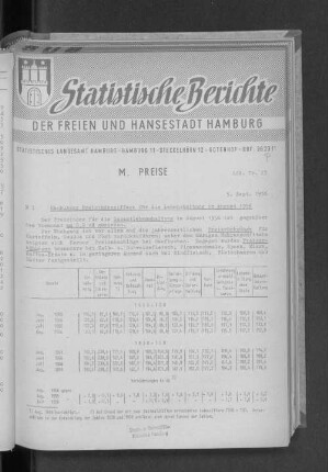 Hamburger Preisindexziffern für die Lebenshaltung im August 1956 : Lfd. Nr. 23