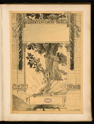 Ehrenurkunde des Architekten-Vereins zu Berlin Monatskonkurrenz März 1894: Ansicht