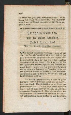 Zweytes Kapitel. Von der Special-Inquisition