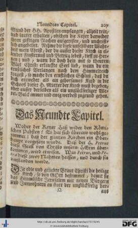 Das Neundte Capitel.