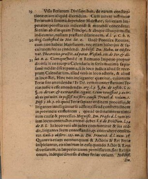 Disputatio iuridica de feriis earumque exceptione