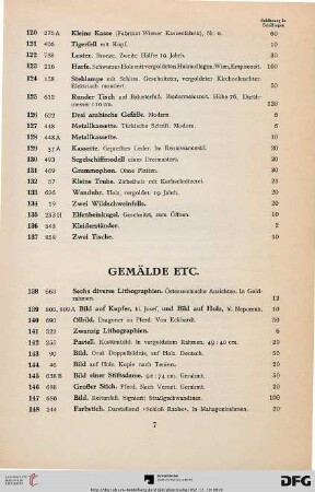 Gemälde (Nr. 138-161)