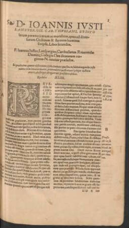 D. Ioannis Iusti ... Epistolarum paraeneticarum ac moralium ... Liber secundus.