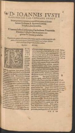 D. Ioannis Iusti ... Epistolarum paraeneticarum ac moralium ... Liber secundus.