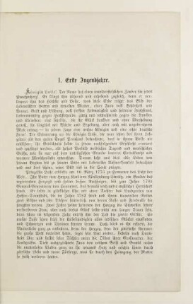 1. Erste Jugendjahre