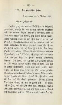 226. An Mathilde Heine