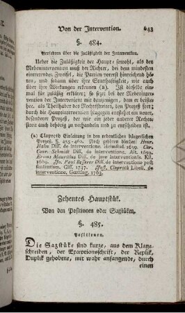 Zehentes Hauptstück.