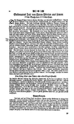 Goldmanns Text von Ehren-Pforten aus seinem IVten Buche dem XVIIIten Cap.