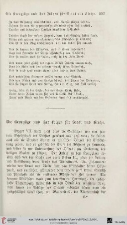 Die Kreuzzüge und ihre Folgen für Staat und Kirche