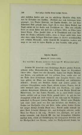Zehntes Kapitel. Heinrich IV. (1056 - 1106)