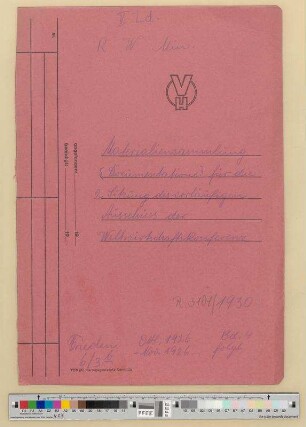 2. Sitzung des vorläufigen Ausschusses.- Allgemeines: Bd. 4
