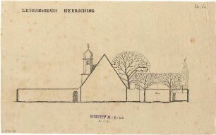 Fick, Roderich; Herrsching; Friedhof mit Leichenhaus und Kapelle - Leichenhaus (Schnitt)