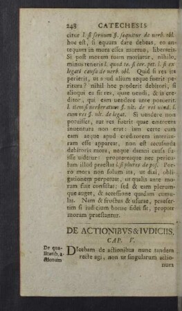 Cap. V. De actionibus & iudiciis