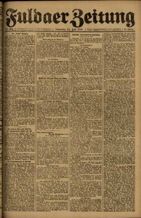 Ausgabe vom Dienstag, den 22. Juli 1919.