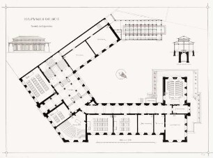 "Städtische Schulbauten der Haupt- und Residenzstadt Karlsruhe". Realgymnasium (Waldhornstraße 15; erbaut 1876)