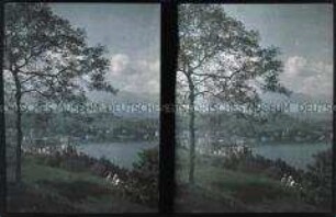Blick vom Aussichtspunkt Bellavista auf Lugano und Luganer See