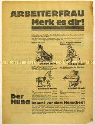 Aufruf der KPD an Frauen zum Volksentscheid für die Auflösung des preußischen Landtags 1931