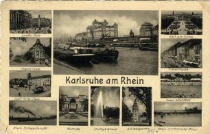 Postkartensammlung Weis mit Ansichten Karlsruhes. Karlsruhe am Rhein