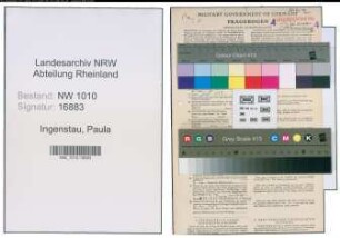 Entnazifizierung Paula Ingenstau , geb. 23.12.1909 ()