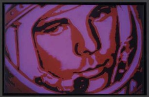 Portrait Juri Gagarin : Portrait Juri Gagarin. Farbumsetzung einer Bildvorlage eines unbekannten Fotografen mittels elektronischer Bildauswertung (Densitron)