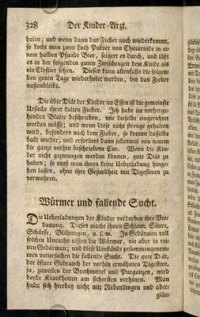 328-336, Würmer und fallende Sucht. - Das Erbrechen.