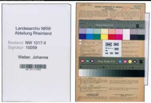Entnazifizierung Johanne Weber , geb. 03.08.1908 ()