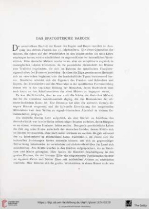 Das spätgotische Barock