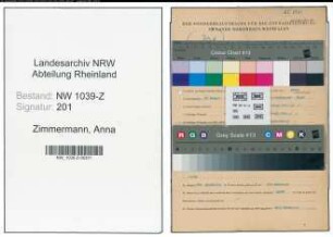 Entnazifizierung Anna Zimmermann , geb. 25.08.1889 ()
