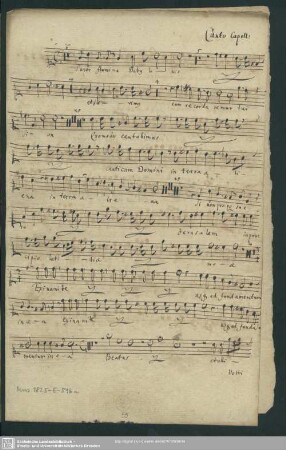 Canto Capell[a]: