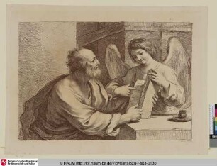 [St. Matthew, with and Angel and Book; Der Hl. Matthäus mit Engel und Buch]