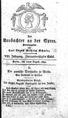 32. Stueck, 12. August 1822