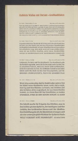 Halbfette Wallau mit Unziale-Großbuchstaben
