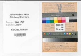 Entnazifizierung Wilhelm Schulze , geb. 13.10.1884 (Sparkassenangestellter)