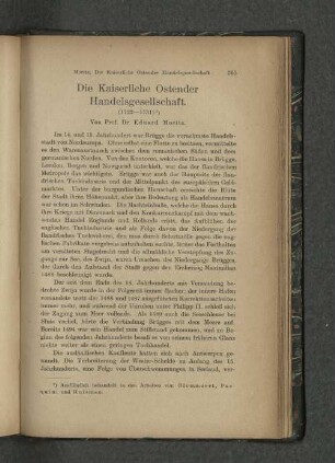 Die Kaiserliche Ostender Handelsgesellschaft. (1722-1731)