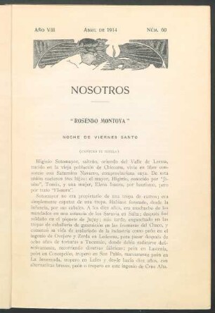 "Rosendo Montoya" : Noche de Viernes Santo