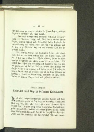 Viertes Kapitel Reginald und Baptist besuchen Kriegsadler