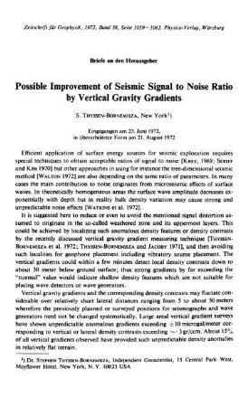 Possible improvement of seismic signal to noise ratio by vertical gravity gradients