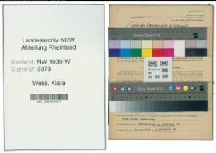 Entnazifizierung Klara Wess , geb. 26.05.1917 (Postassistentin)
