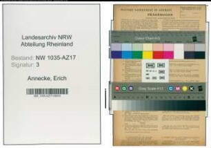 Entnazifizierung Erich Annecke , geb. 30.09.1902 (Arbeitsvermittler)
