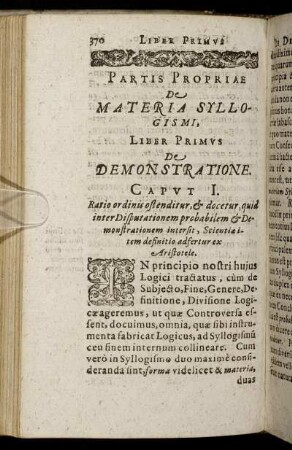 Liber Primus De Demonstratione.