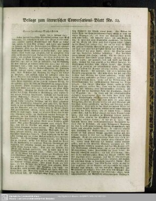 Beilage zum literarischen Conversations-Blatt No. 53