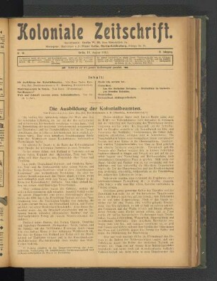 Nr. 33. Berlin, 16. August 1912. 13. Jahrgang.