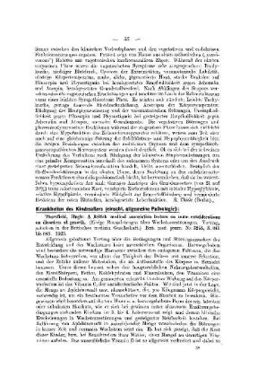 Krankheiten des Kindesalters : (einschl. allgemeine Pathologie)