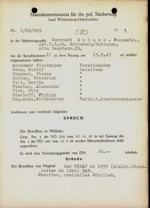 Schuss, Bernhard