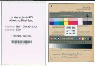 Entnazifizierung Werner Tronnier , geb. 15.06.1894 (Polizist)
