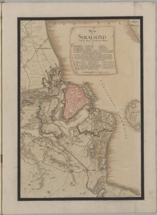 Plan von Stralsund nebst der Attaque der Nordischen Allyrten 1715.