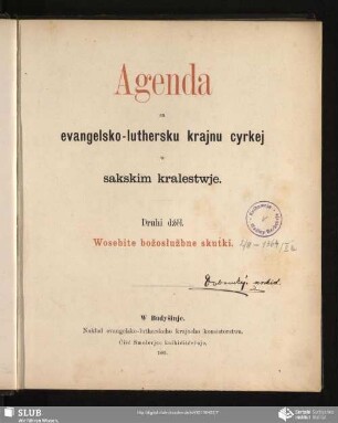 2: Druhi dźěl. Wosebite božosłužbne skutki