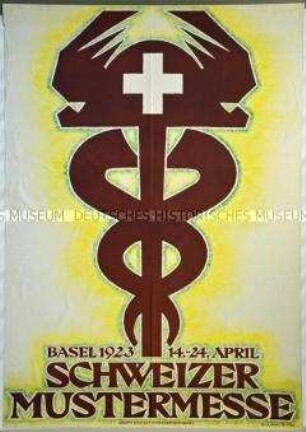 Plakat zur Schweizer Mustermesse in Basel 1923