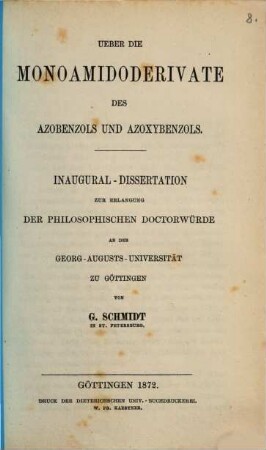 Ueber die Monoamidoderivate des Azobenzols und Azoxybenzols